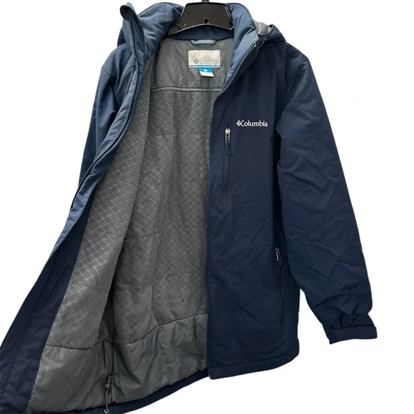 Columbia Gate Racer Softshell Jacket Navy Zip Front Men’s Size Small - Picture 3 of 5